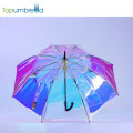 Topumbrella 2018 new invention Design Rainbow clear wedding gift umbrella for wedding guests